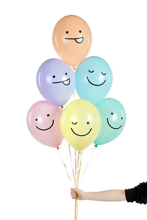 Balony Strong 30cm - Buźki - MIX - 6 szt